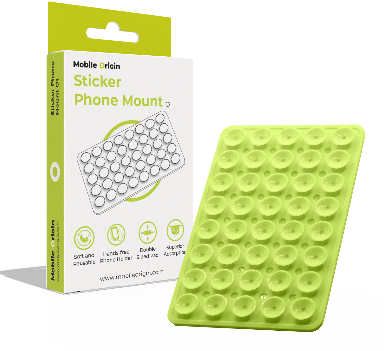 Mobile Origin Sticker Phone Mount O1 Green