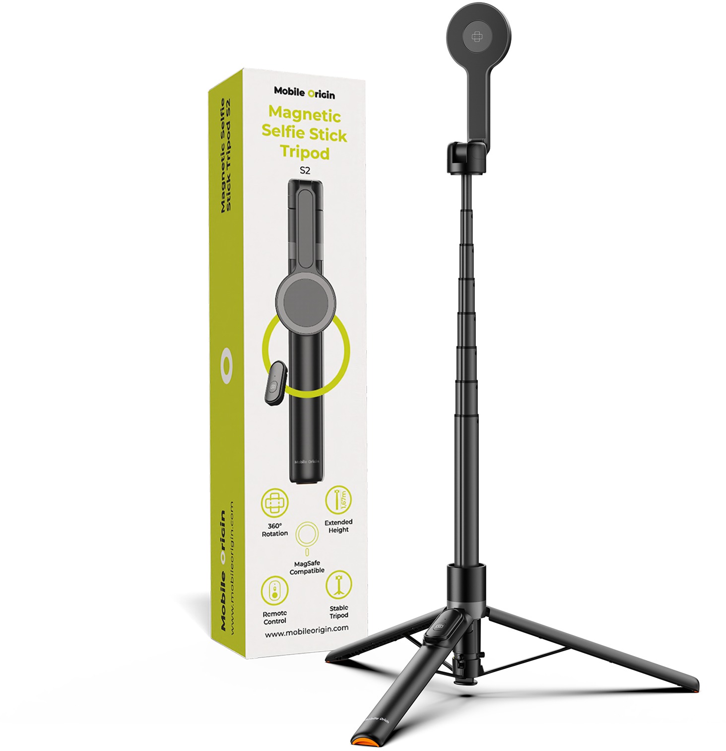 Mobile Origin Magnetic Selfie Stick Tripod S2