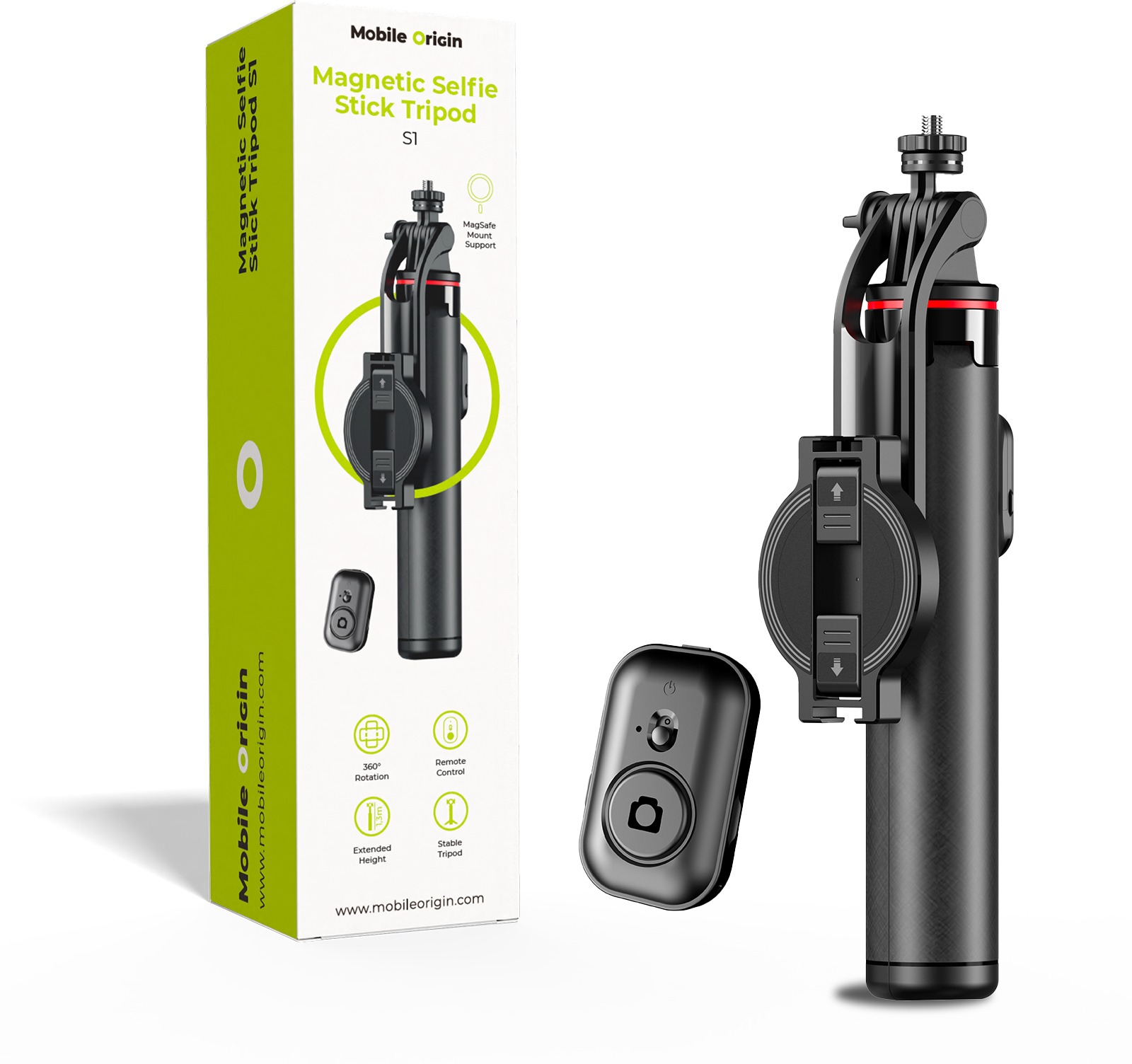Mobile Origin Magnetic Selfie Stick Tripod S1