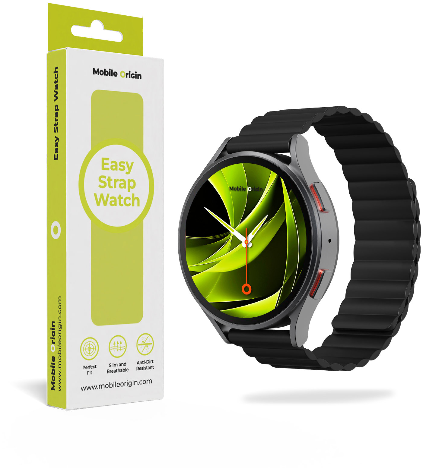 Mobile Origin Easy Strap Magnetic 20mm Quick Release Black
