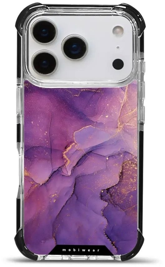 Mobiwear Elite Bumper s MagSafe - Apple iPhone 17 Pro - Fialový mramor