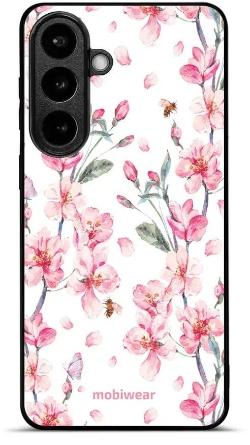 Mobiwear Lesklé pouzdro Glossy pro Samsung Galaxy S26 Plus - G033G růžové květy