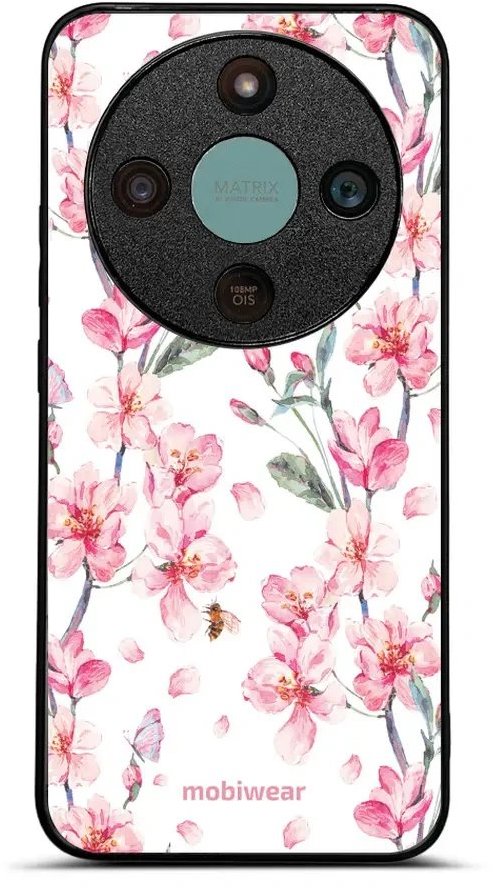 Mobiwear Lesklé pouzdro Glossy pro Honor Magic 8 Lite - G033G růžové květy