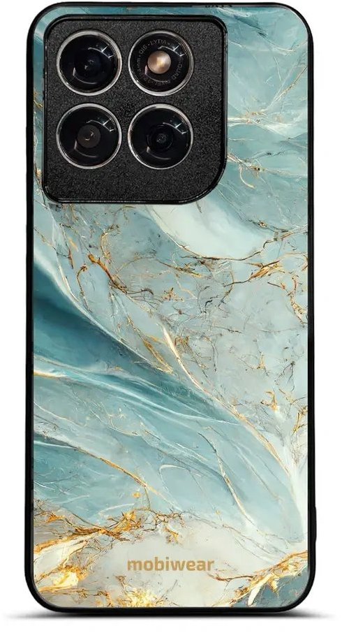 Mobiwear Lesklé pouzdro Glossy pro Motorola Edge 70 Fusion - G022G zelenkavý mramor