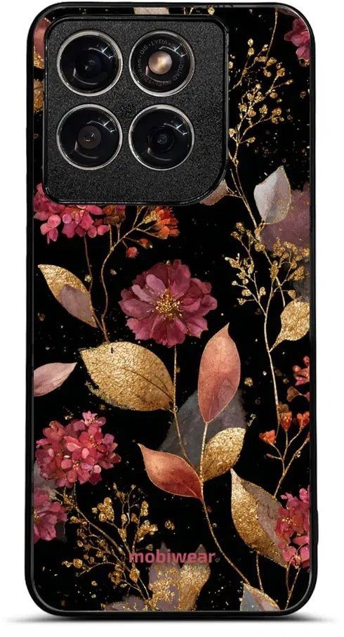 Mobiwear Lesklé pouzdro Glossy pro Motorola Edge 70 Fusion - G171G zlatavé lístky