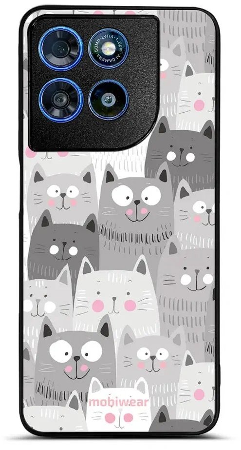 Mobiwear Lesklé pouzdro Glossy pro Motorola Moto G57 Power - G045G kočičky