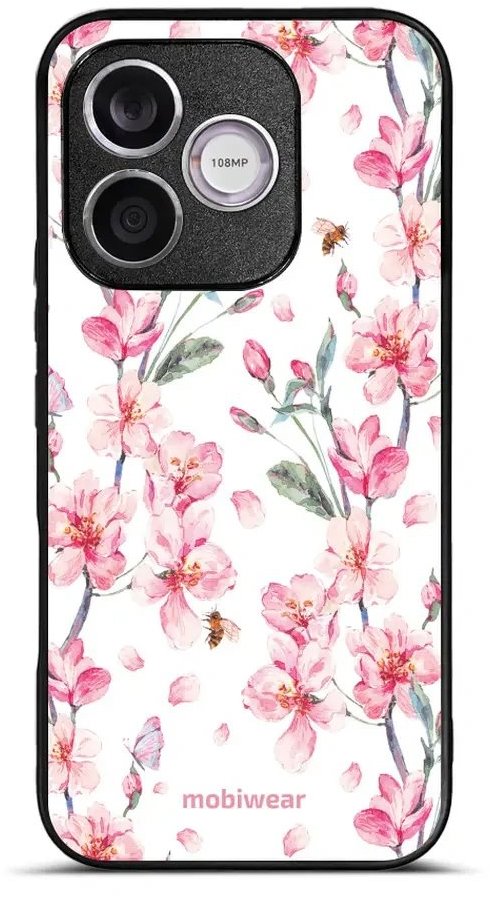 Mobiwear Lesklé pouzdro Glossy pro Honor 600 Lite - G033G růžové květy