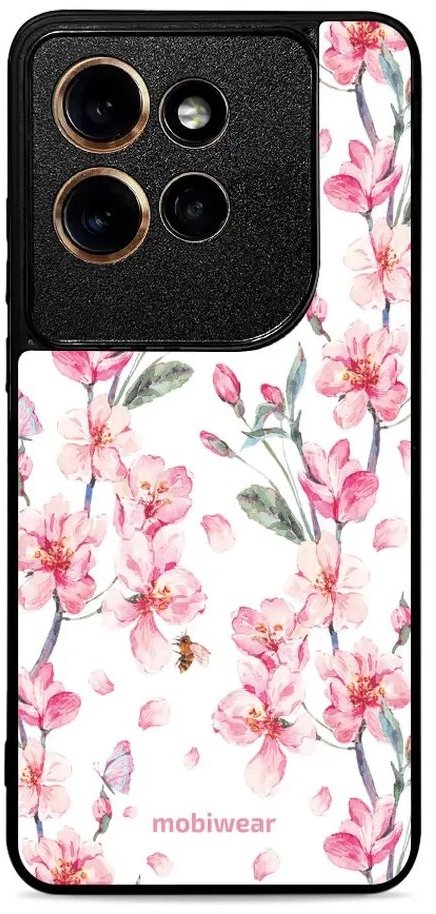 Mobiwear Lesklé pouzdro Glossy pro Motorola Edge 60 Neo - G033G růžové květy