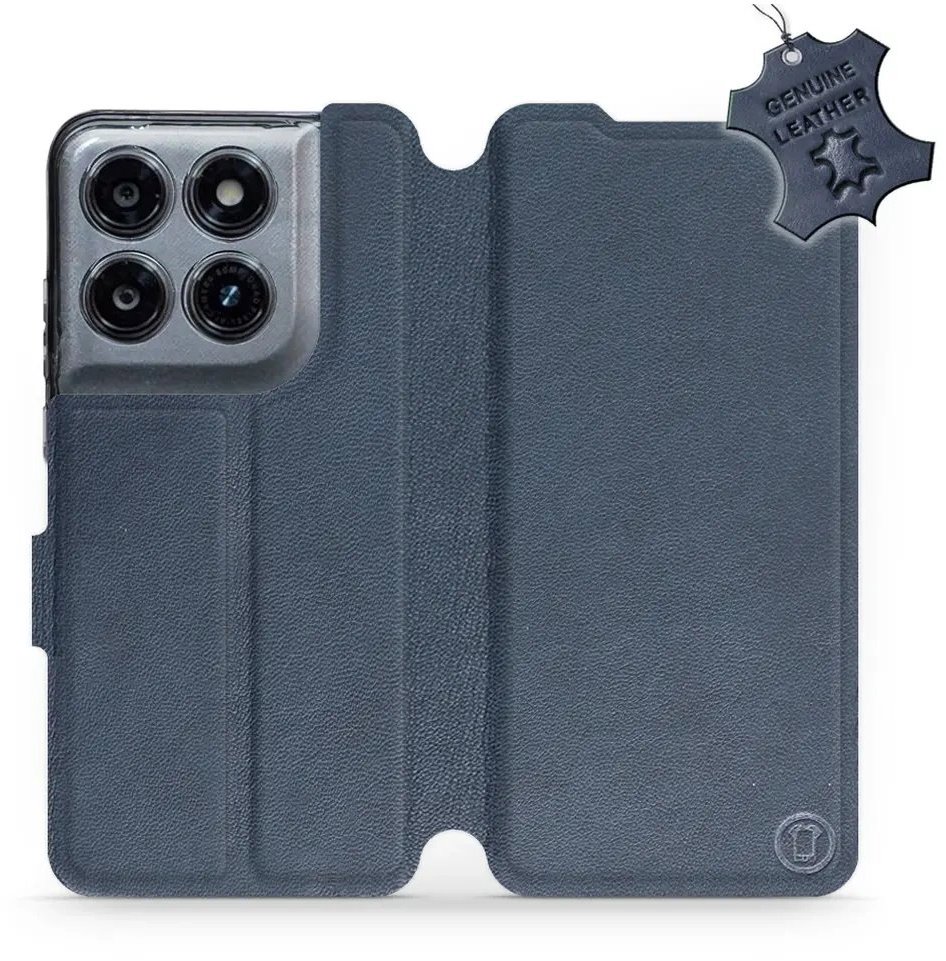 Mobiwear Kožené flip pouzdro pro Motorola Moto G37 Power - modré