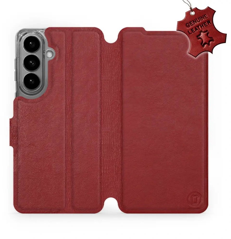 Mobiwear Kožené flip pouzdro pro Samsung Galaxy S26 Plus - červené