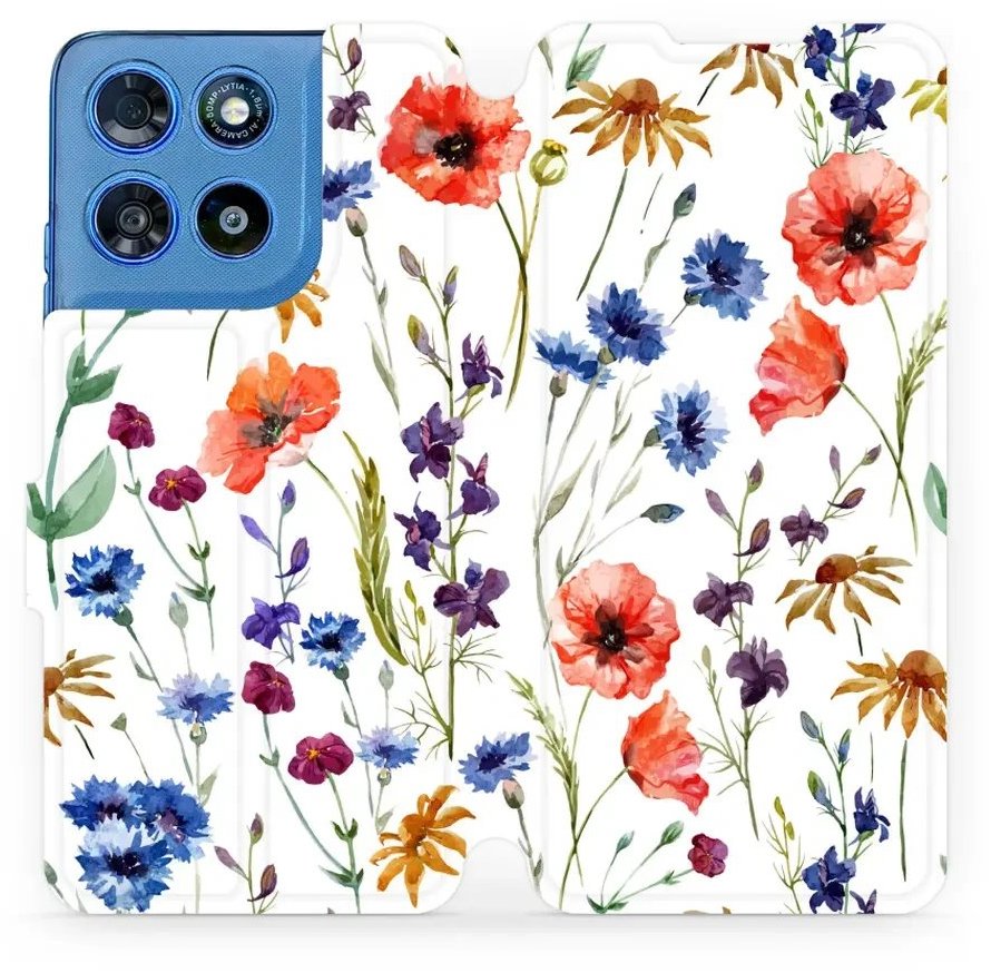 Mobiwear Flip pouzdro pro Motorola Moto G57 Power - MP04S kvítí