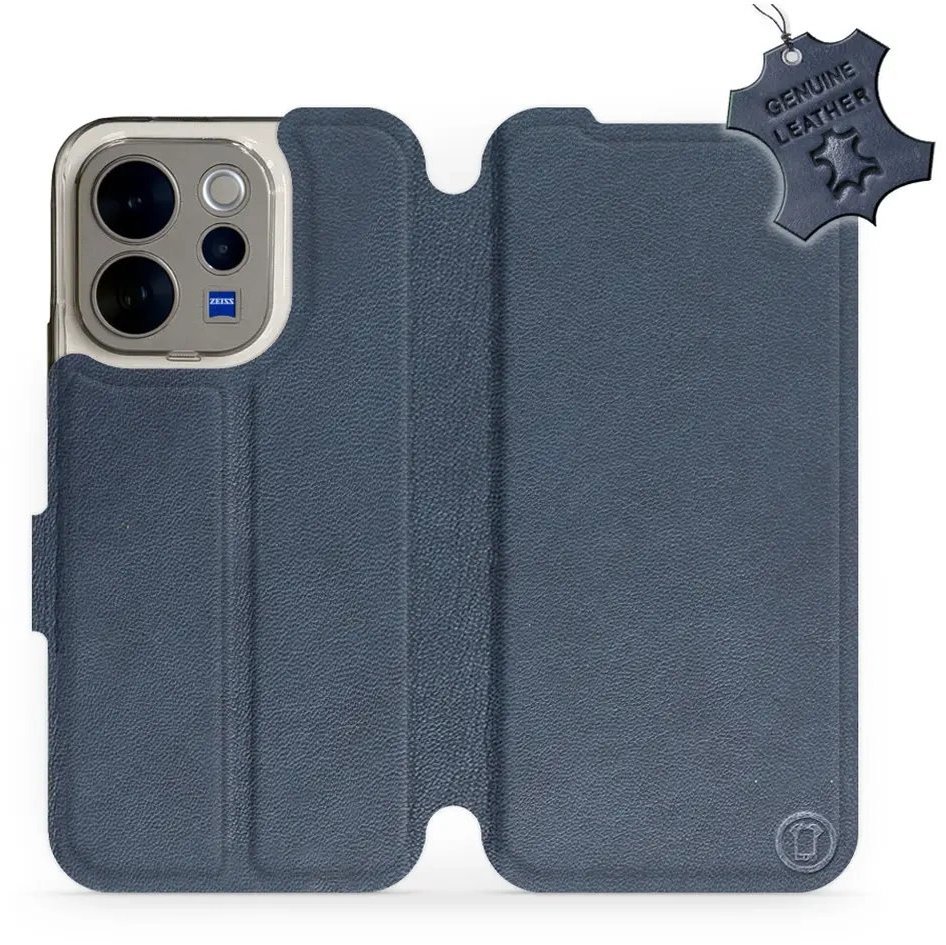 Mobiwear Kožené flip pouzdro pro Vivo V70 - modré