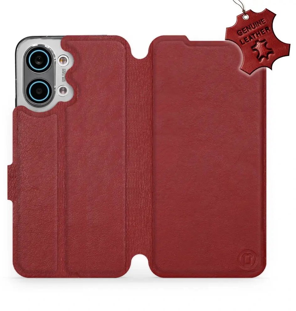 Mobiwear Kožené flip pouzdro pro Xiaomi POCO X8 Pro Max - červené
