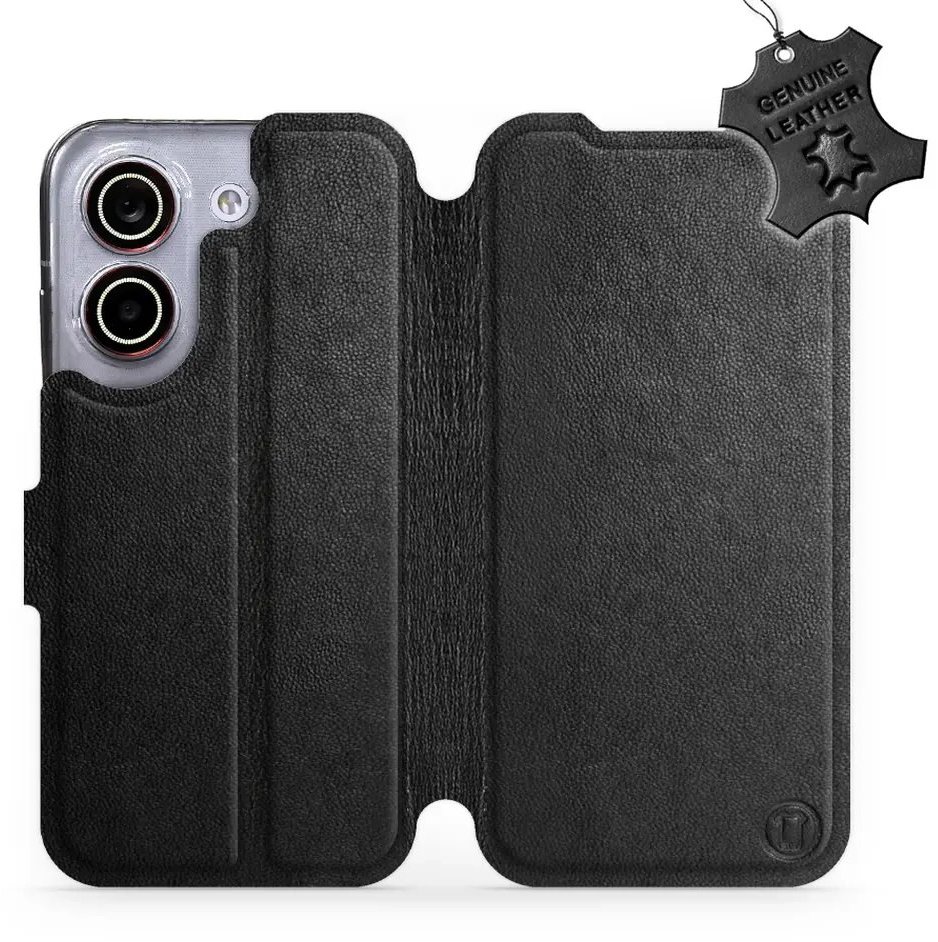 Mobiwear Kožené flip pouzdro pro Xiaomi POCO X8 Pro - černé