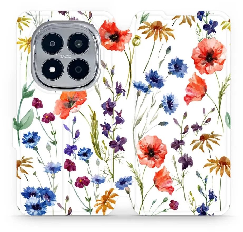 Mobiwear Flip pouzdro pro Xiaomi Redmi Note 15 Pro 4G - MP04S kvítí