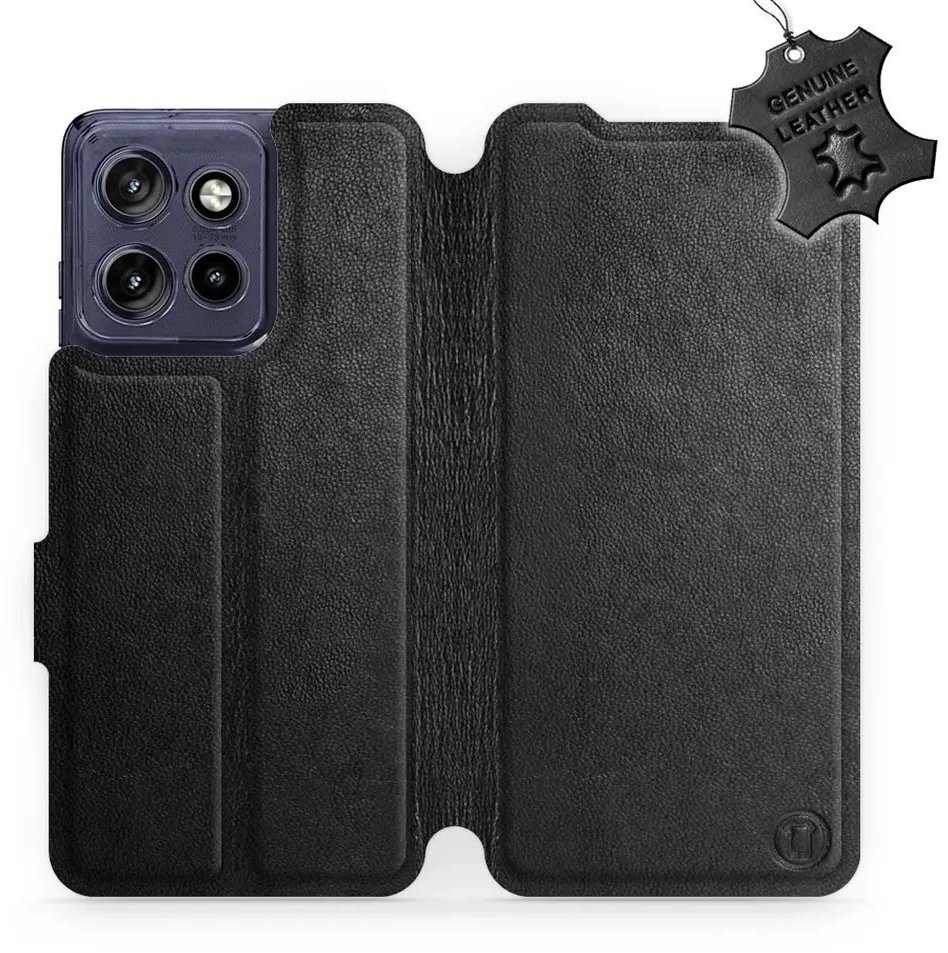 Mobiwear Kožené flip pouzdro pro Motorola Edge 60 Neo - černé