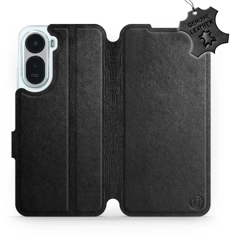 Mobiwear Kožené flip pouzdro pro Xiaomi Redmi A7 Pro - černé