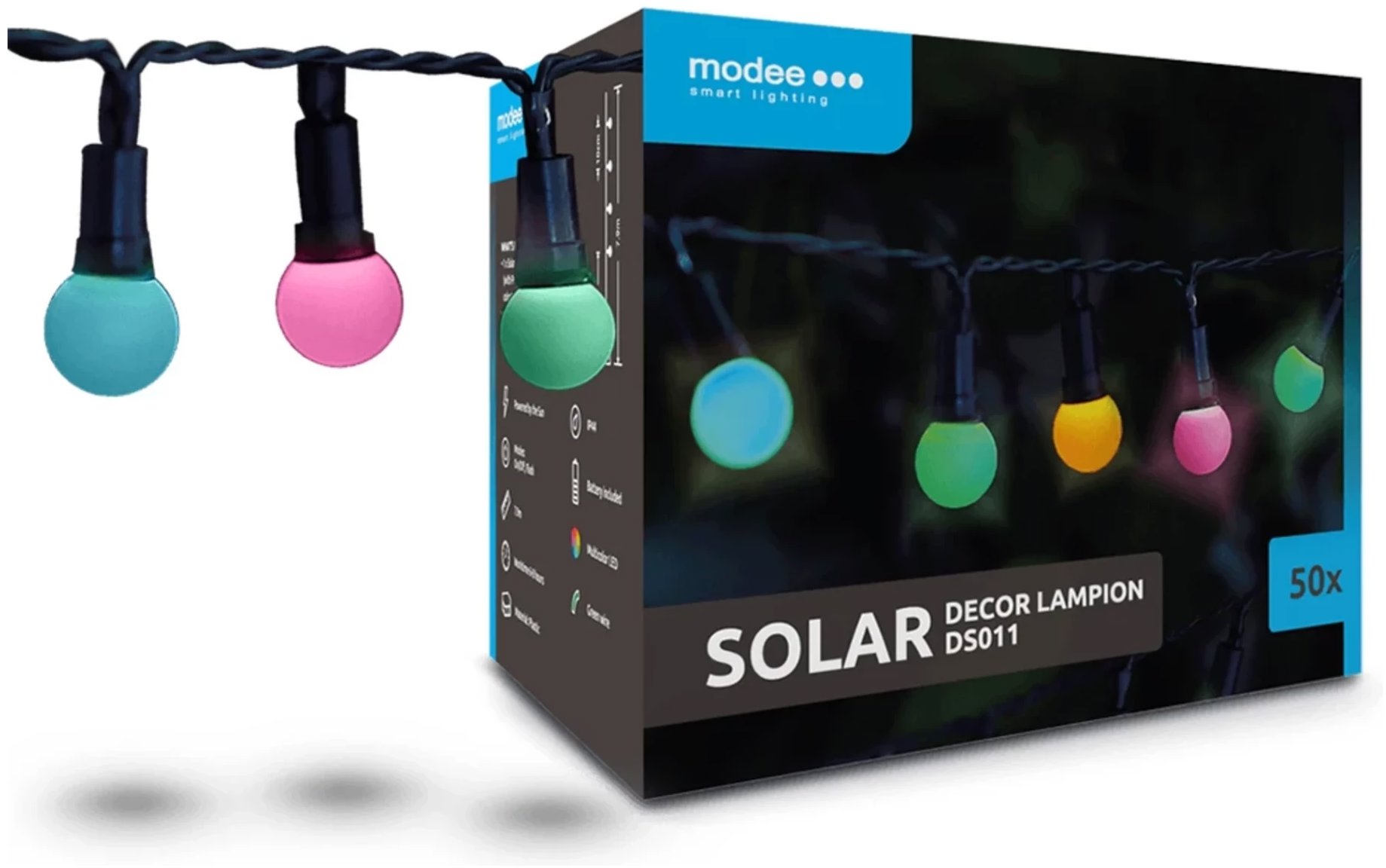 Modee Lightning Solární svítidlo DS011 50 ks 7,9 m