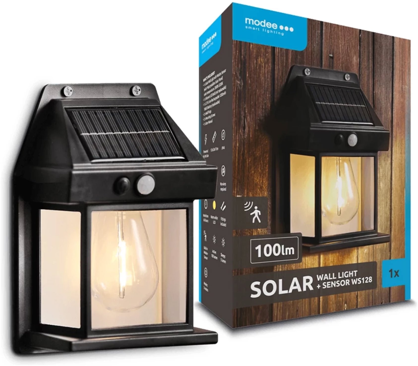 Modee Lightning Solární svítidlo WS128 se senzorem