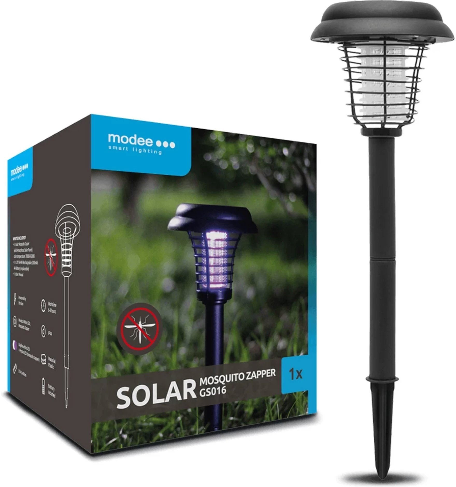 Modee Lightning Solární svítidlo GS016 zapichovací 40 cm 1 ks odpuzovač komárů