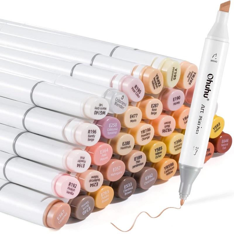 OHUHU oboustranné Fine Chisel 36 ks pleťové + blender