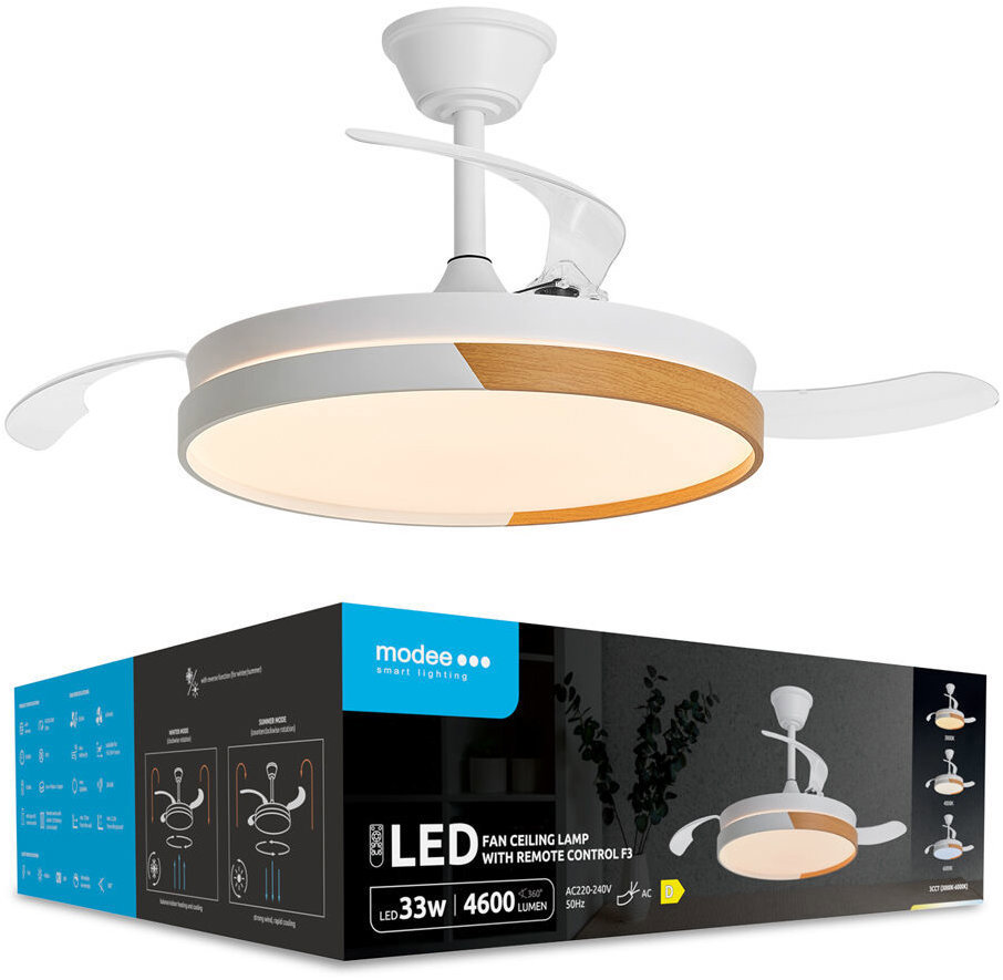 Modee Lightning LED Stropní světlo s ventilátorem CL3CCT