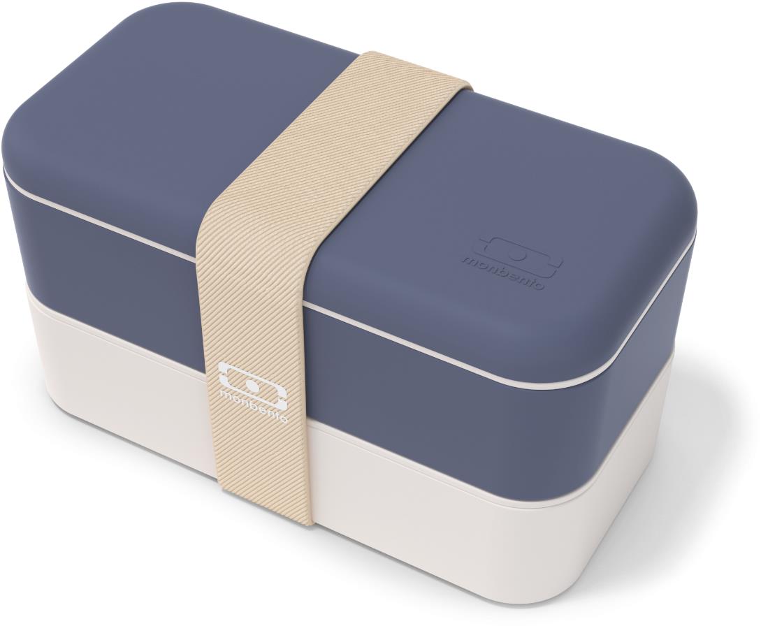 MonBento Svačinový bento box Original Blue Natural
