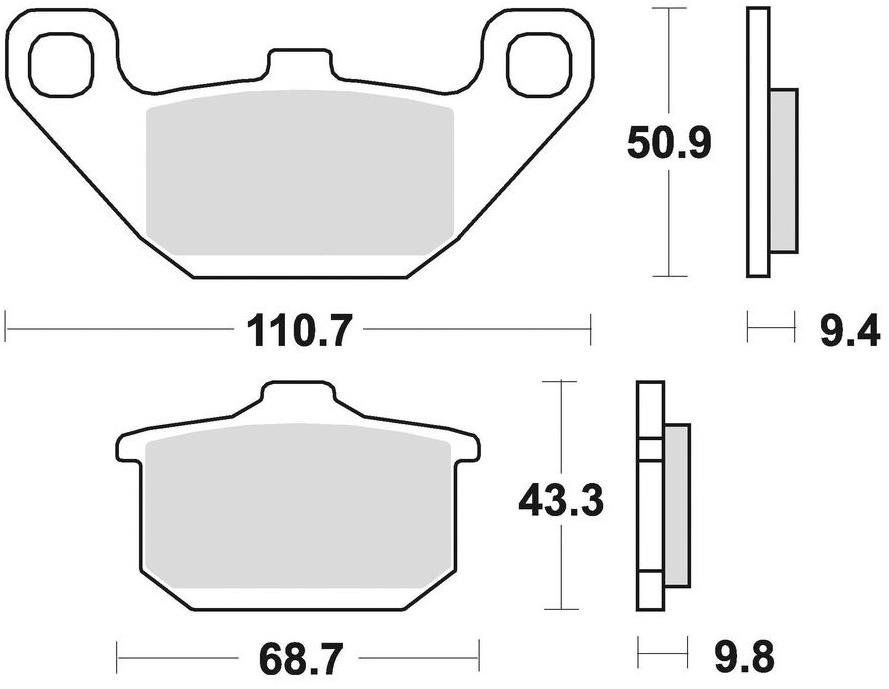 Braking brzdové destičky (semi-metalická směs SM1) (2ks) M501-104