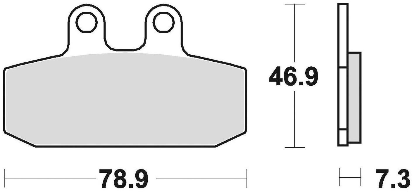 Braking brzdové destičky (semi-metalická směs SM1) (2ks) M501-110