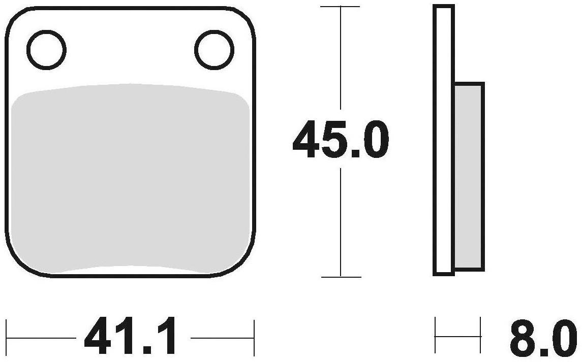 Braking brzdové destičky (semi-metalická směs SM1) (2ks) M501-120
