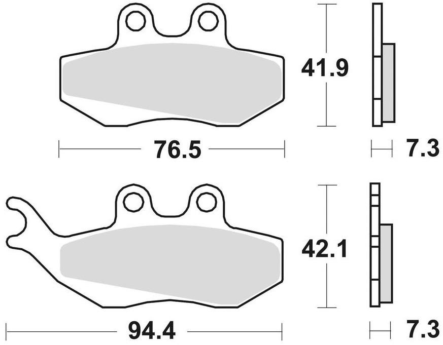 Braking brzdové destičky (semi-metalická směs SM1) (2ks) M501-142