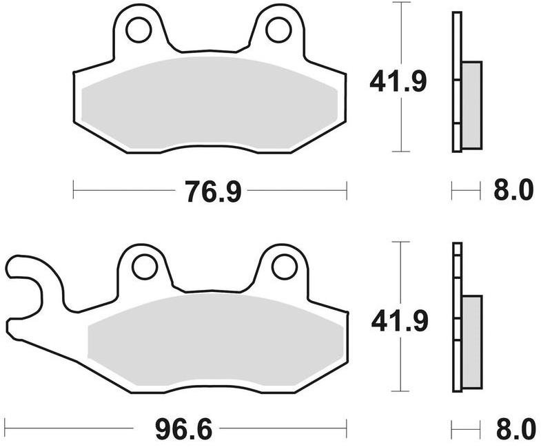 Braking brzdové destičky (semi-metalická směs SM1) (2ks) M501-116