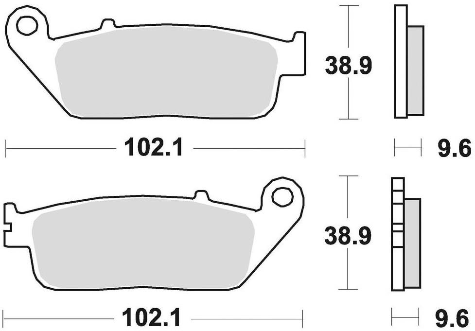 Braking brzdové destičky (semi-metalická směs SM1) (2ks) M501-128