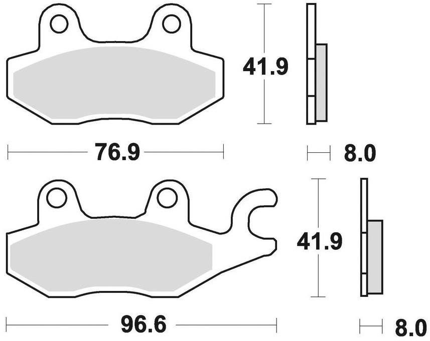 Braking brzdové destičky (semi-metalická směs SM1) (2ks) M501-130