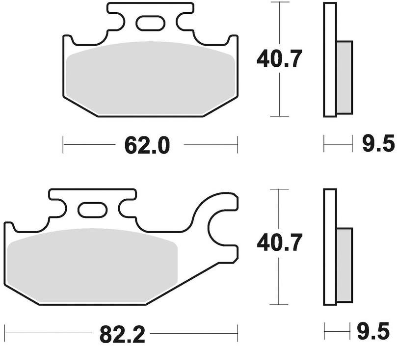 Braking brzdové destičky (semi-metalická směs SM1) (2ks) M501-168