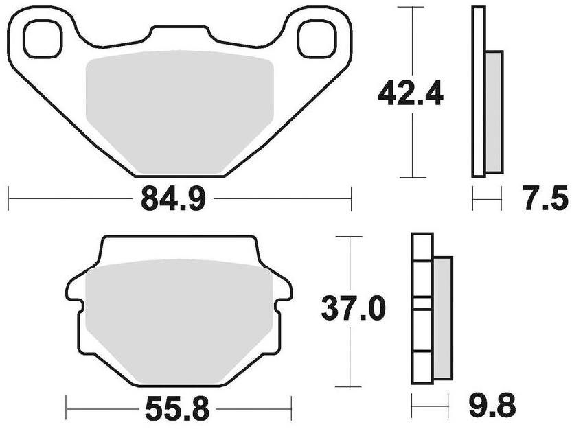Braking brzdové destičky (semi-metalická směs SM1) (2ks) M501-106