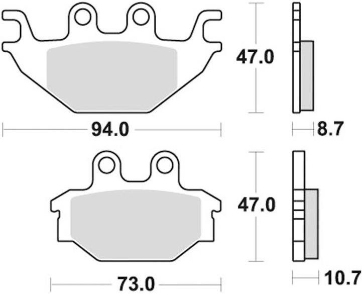 Braking brzdové destičky (semi-metalická směs SM1) (2ks) M501-189