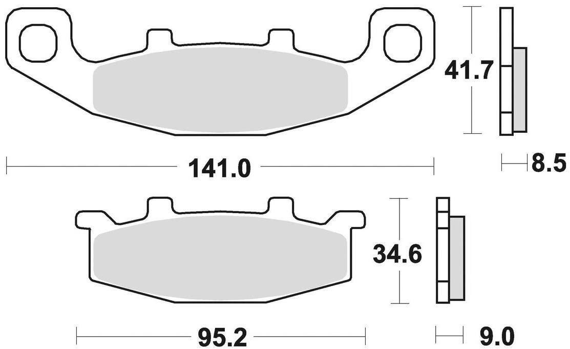 Braking brzdové destičky (semi-metalická směs SM1) (2ks) M501-117