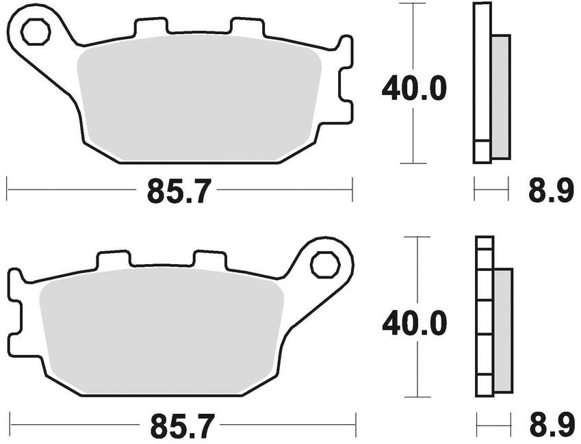 Braking brzdové destičky (semi-metalická směs SM1) (2ks) M501-135