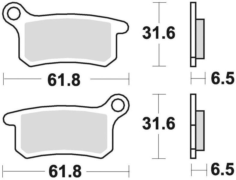 Braking brzdové destičky (sinterová směs CM44) (2ks) M501-254