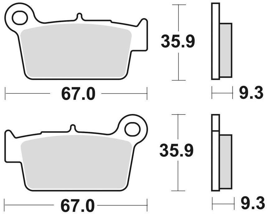 Braking brzdové destičky (sinterová směs CM44) (2ks) M501-256