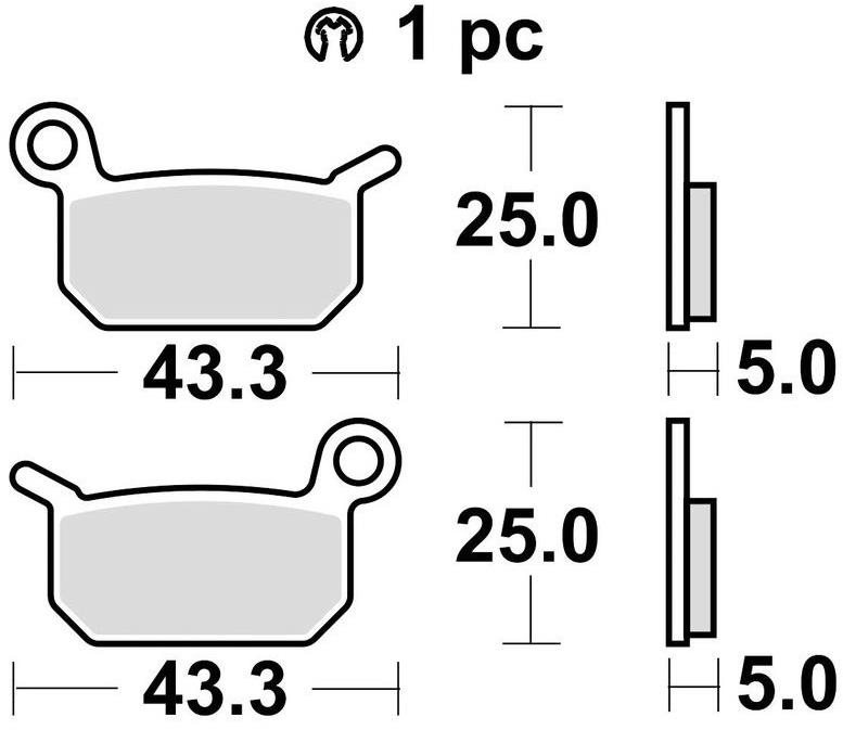 Braking brzdové destičky (sinterová směs CM44) (2ks) M501-259