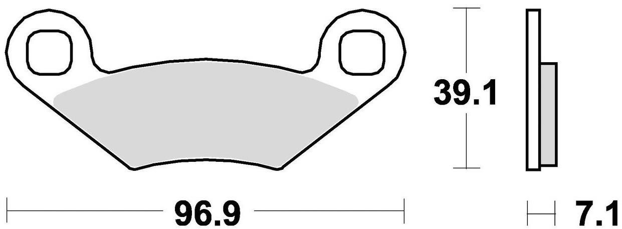 Braking brzdové destičky (sinterová směs CM44) (2ks) M501-253