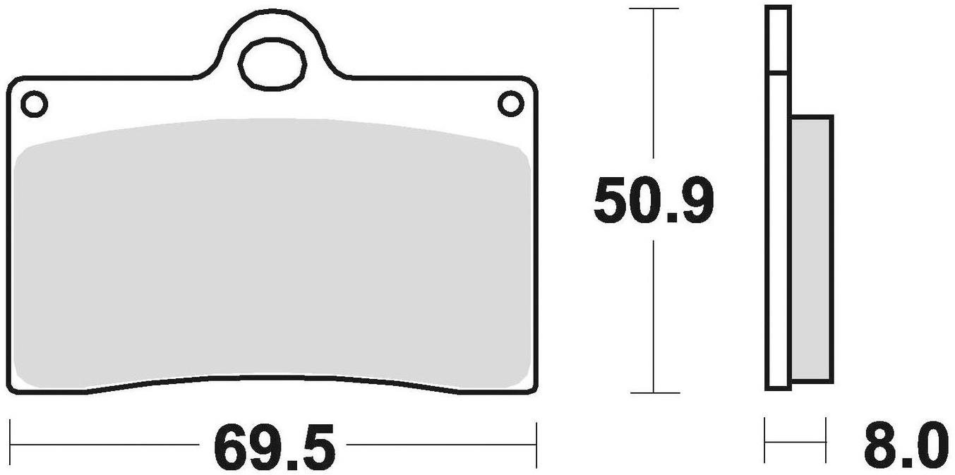 Braking brzdové destičky (sinterová směs CM55) (2ks) M501-203