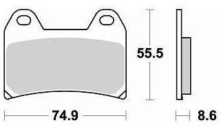 Braking brzdové destičky (sinterová směs CM55) (2ks) M501-214
