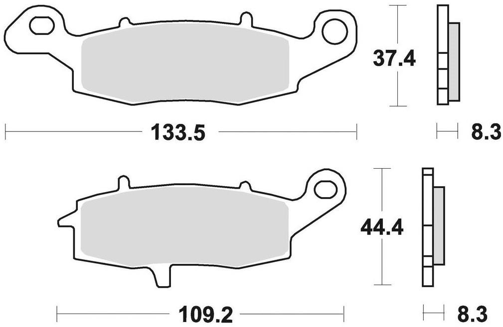 Braking brzdové destičky (sinterová směs CM55) (2ks) M501-216