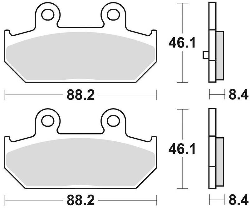 Braking brzdové destičky (sinterová směs P30) (2ks) M501-320