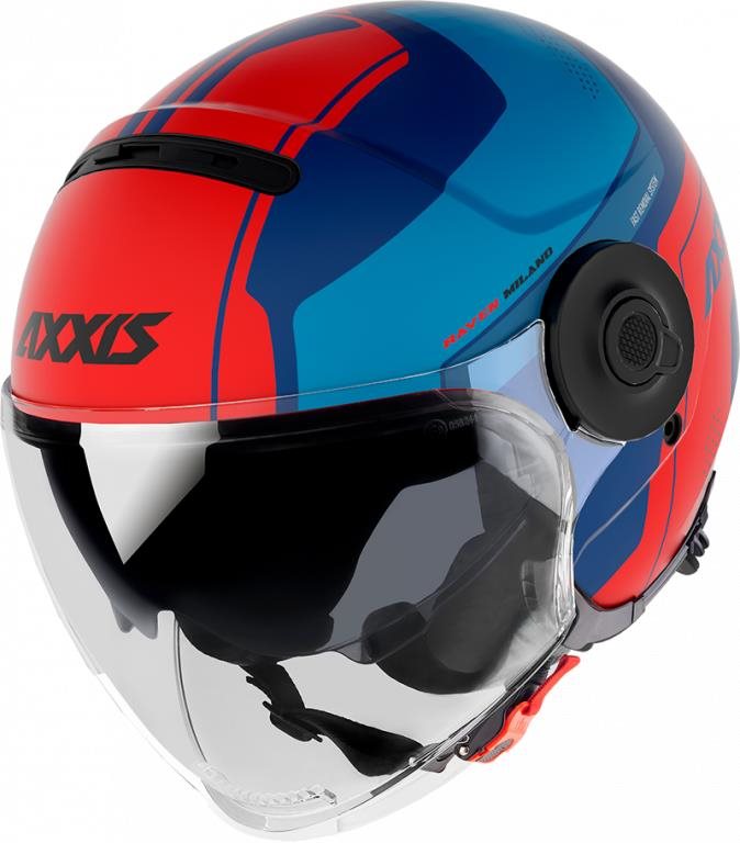 Axxis Raven SV ABS Milano otevřená helma matt blue red S