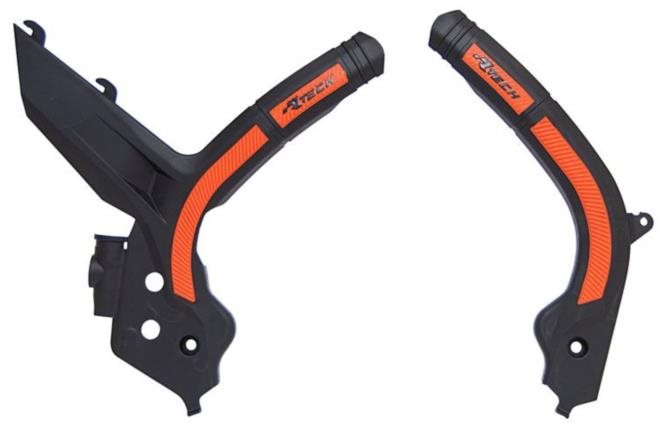 RTECH protektory rámu KTM sada, černo-oranžové