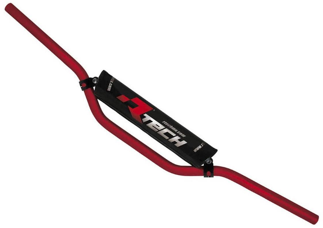 RTECH řídítka Pit B. o průměru 22 mm s hrazdou a chráničem červená
